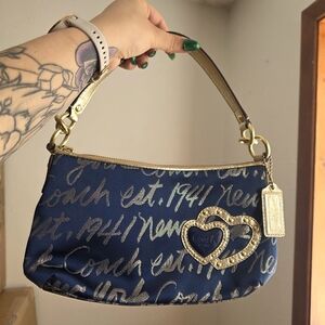 Coach Limited edition Blue and Gold Women Bag